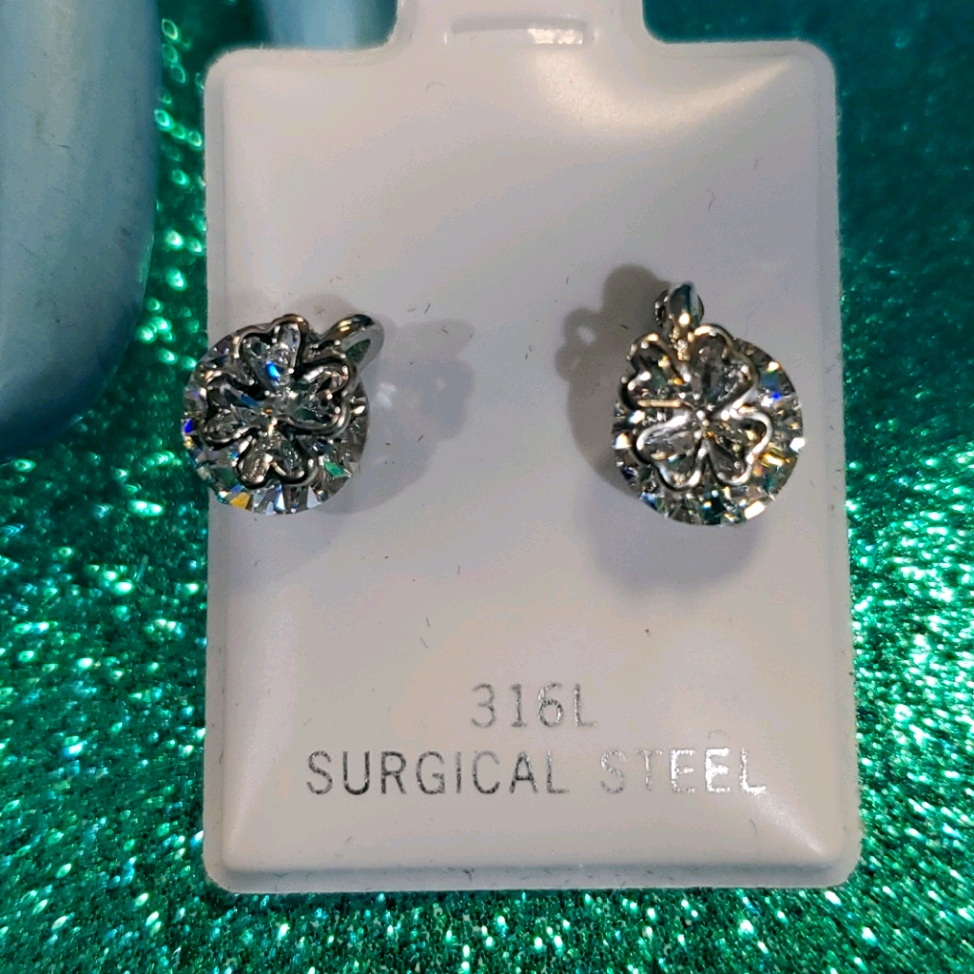 Surgical Steel Clover Earrings